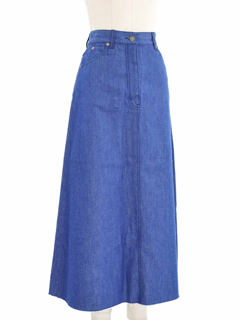 Gucci Raw Hem Denim Skirt