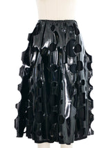 2014 Comme des Garcons Cut Out Vinyl Skirt
