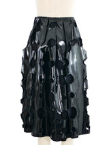2014 Comme des Garcons Cut Out Vinyl Skirt