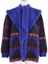 1980s Escada Southwestern Boucle Knit Jacket