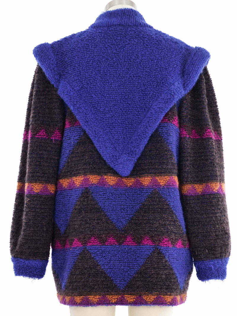 1980s Escada Southwestern Boucle Knit Jacket