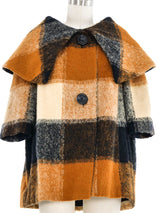 1950s Autumnal Plaid Swing Jacket