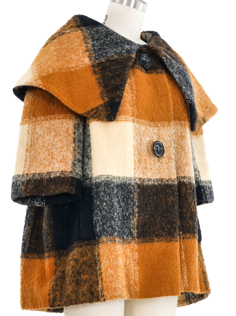1950s Autumnal Plaid Swing Jacket