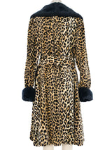 1970s Leopard Print Double Breasted Coat