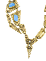 Pal Kepenyes Brutalist Turquoise Collar Necklace Jewelry arcadeshops.com