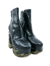 Marc Jacobs Embossed Snakeskin Stasha Boots, 40 Accessory arcadeshops.com