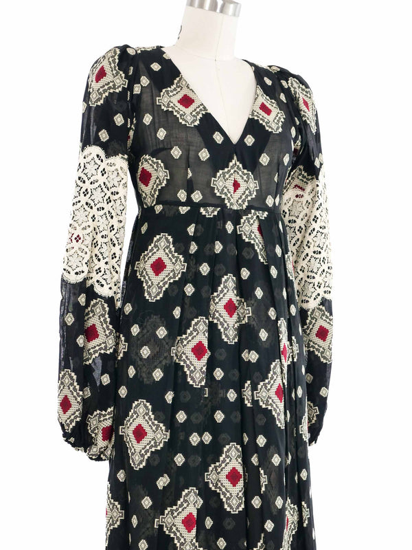 1971 Thea Porter Lace Accented Dress Dress arcadeshops.com