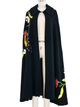 Bird of Paradise Art to Wear Applique Cape Outerwear arcadeshops.com