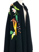 Bird of Paradise Art to Wear Applique Cape Outerwear arcadeshops.com