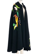 Bird of Paradise Art to Wear Applique Cape Outerwear arcadeshops.com