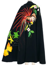 Bird of Paradise Art to Wear Applique Cape Outerwear arcadeshops.com