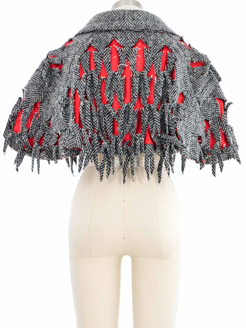 2022 Maison Margiela Cut Tweed Capelet Jacket arcadeshops.com