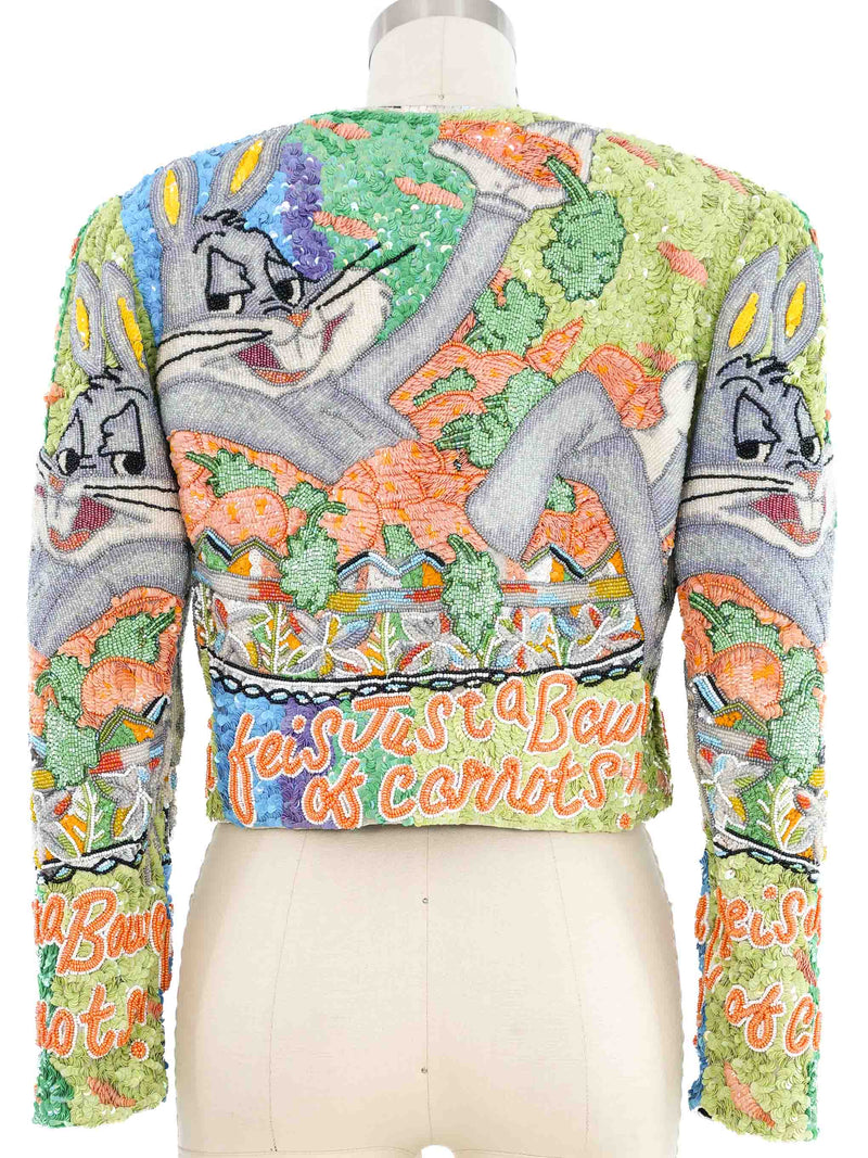 1992 Jeanette Kastenberg Bugs Bunny Beaded Jacket Jacket arcadeshops.com