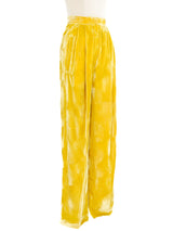 Celine Citron Crushed Velvet Trousers Bottom arcadeshops.com
