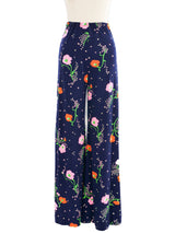 1970s Floral Jersey Pants Bottom arcadeshops.com