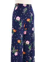1970s Floral Jersey Pants Bottom arcadeshops.com