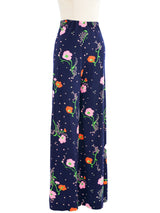 1970s Floral Jersey Pants Bottom arcadeshops.com