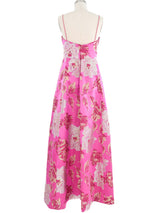 1960s Malcolm Starr Metallic Floral Jacquard Dress Dress arcadeshops.com