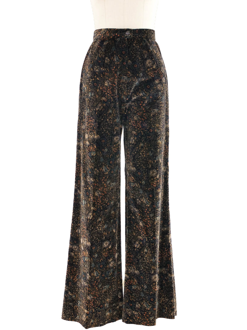 Patty Woodard Printed Velvet Pant Suit Suit arcadeshops.com