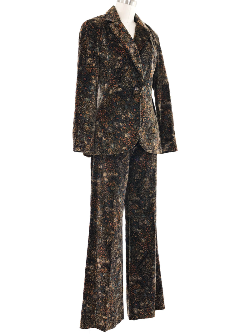 Patty Woodard Printed Velvet Pant Suit Suit arcadeshops.com