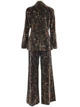 Patty Woodard Printed Velvet Pant Suit Suit arcadeshops.com