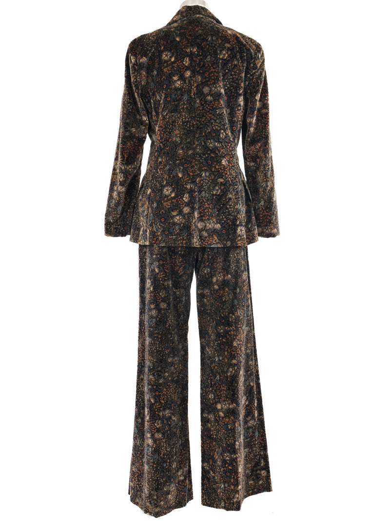 Patty Woodard Printed Velvet Pant Suit Suit arcadeshops.com