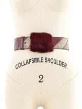 Prada Multicolor Fur and Patchwork Belt Accessory arcadeshops.com