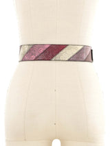 Prada Multicolor Fur and Patchwork Belt Accessory arcadeshops.com