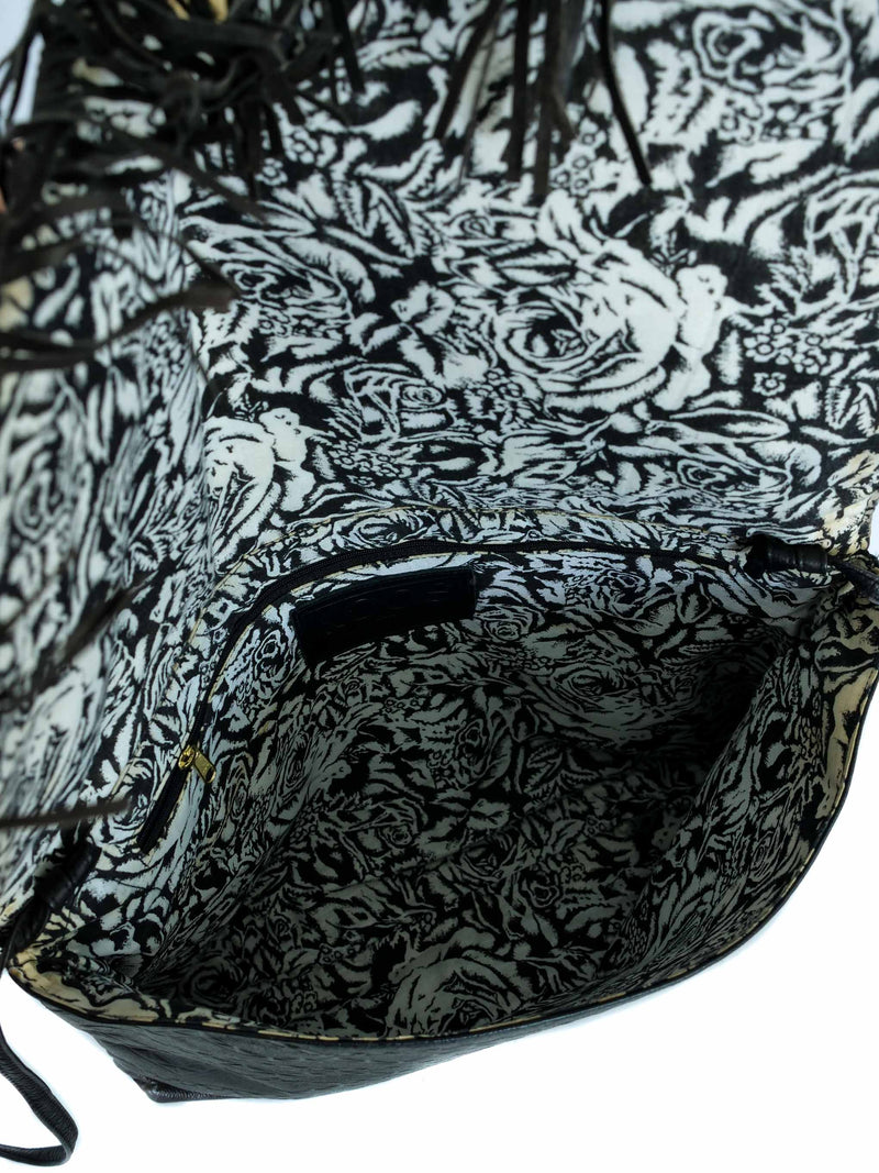 1980s Koos Van Den Akker Mixed Leather Oversized Clutch Accessory arcadeshops.com