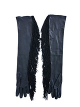 Gianni Versace Fringe Leather Opera Gloves Accessory arcadeshops.com