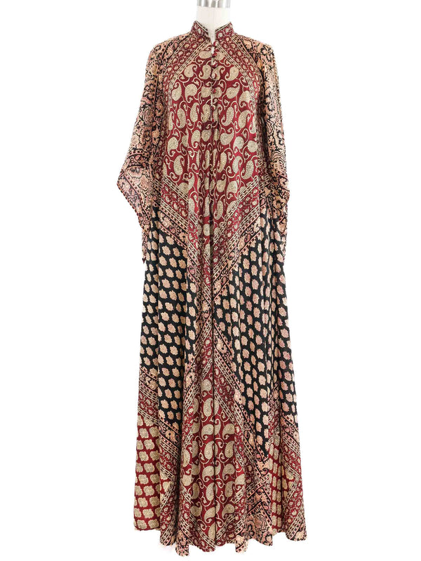 Adini Paisley Block Printed Caftan Dress