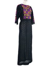 2014 Valentino Floral Eyelet Lace Maxi Dress Dress arcadeshops.com