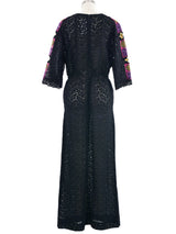 2014 Valentino Floral Eyelet Lace Maxi Dress Dress arcadeshops.com