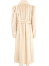 White Mink Belted Coat