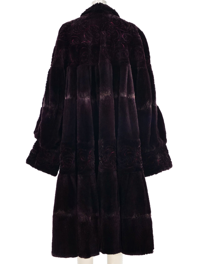 Giuliana Teso Sheared Beaver Fur Swing Coat