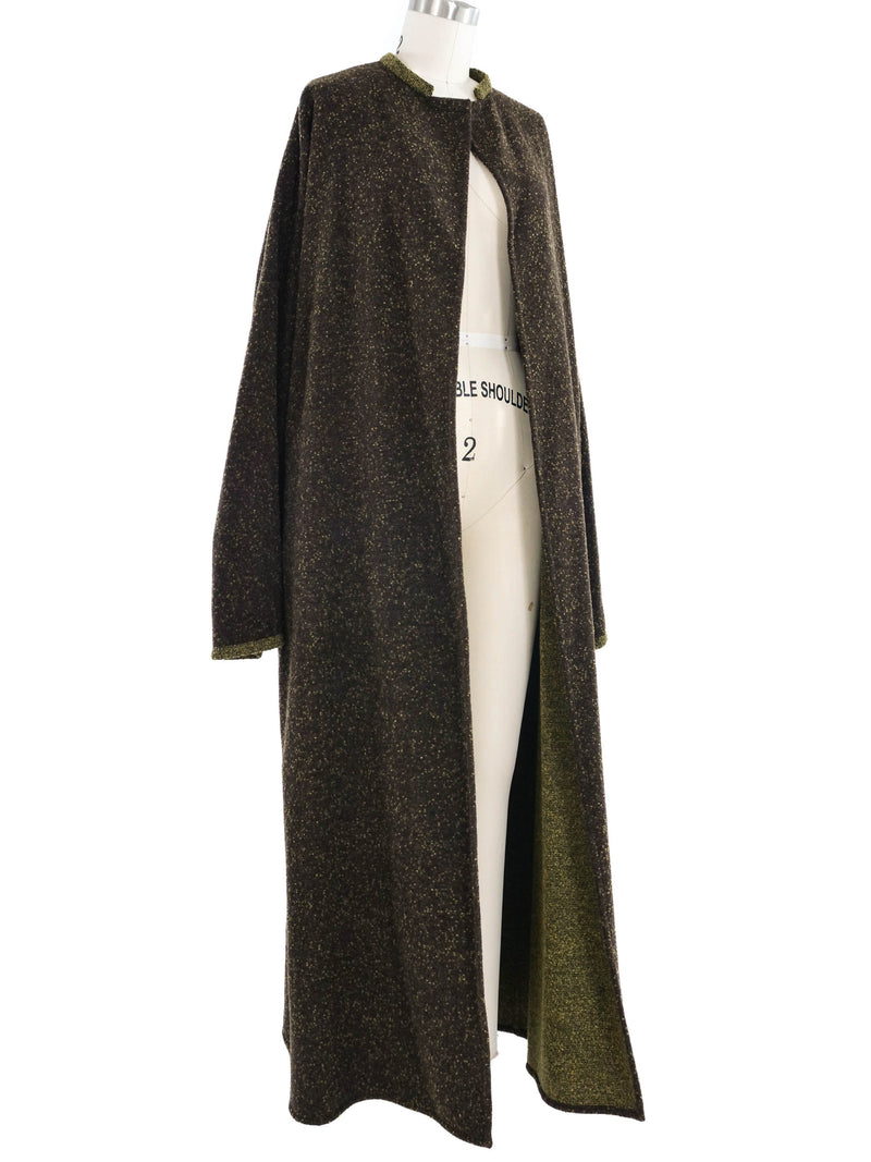2001 Yeohlee Felted Brown Speckled Duster