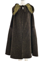 2001 Yeohlee Speckled Brown Felted Cape