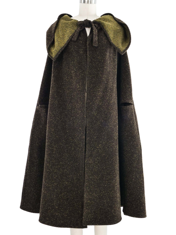 2001 Yeohlee Speckled Brown Felted Cape