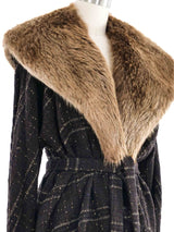 1997 Yeohlee Fur Collar Knit Jacket