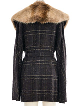 1997 Yeohlee Fur Collar Knit Jacket