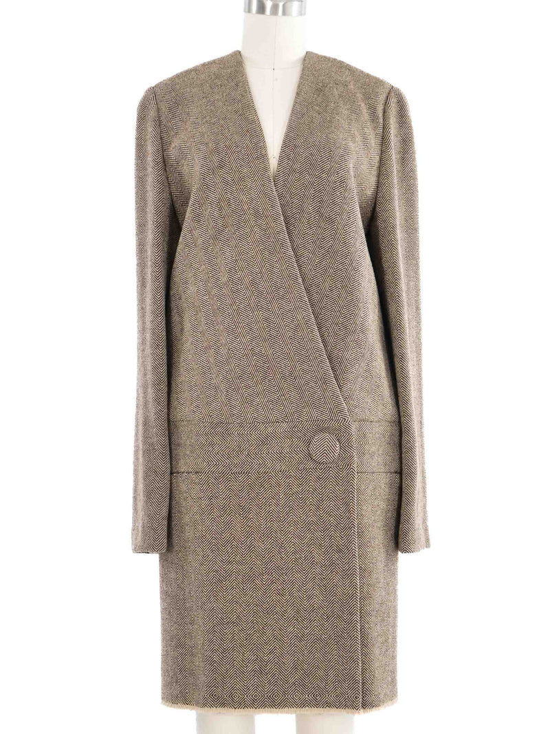 2002 Yeohlee Oversized Herringbone Coat Outerwear arcadeshops.com