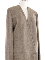 2002 Yeohlee Oversized Herringbone Coat Outerwear arcadeshops.com