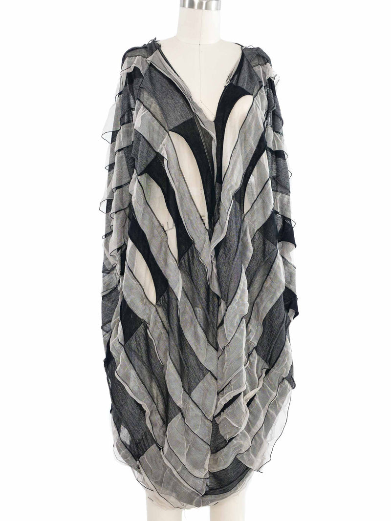 2010 Yeohlee Deconstructed Tiered Ruffle Barrel Dress Dress arcadeshops.com