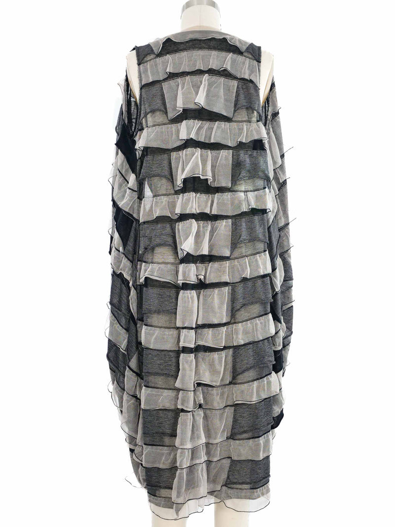 2010 Yeohlee Deconstructed Tiered Ruffle Barrel Dress Dress arcadeshops.com