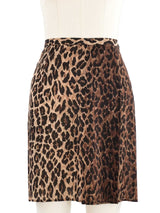 1990s Dolce & Gabbana Leopard Chiffon Skirt Suit