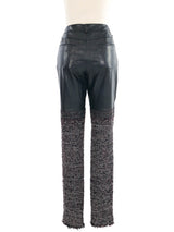 Chanel Tweed and Leather Trousers