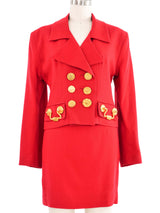 Todd Oldham Door Knocker Skirt Suit