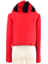 Versus Gianni Versace Two Tone Fur Trim Jacket