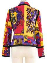 Versus Gianni Versace Red Baroque Print Jacket