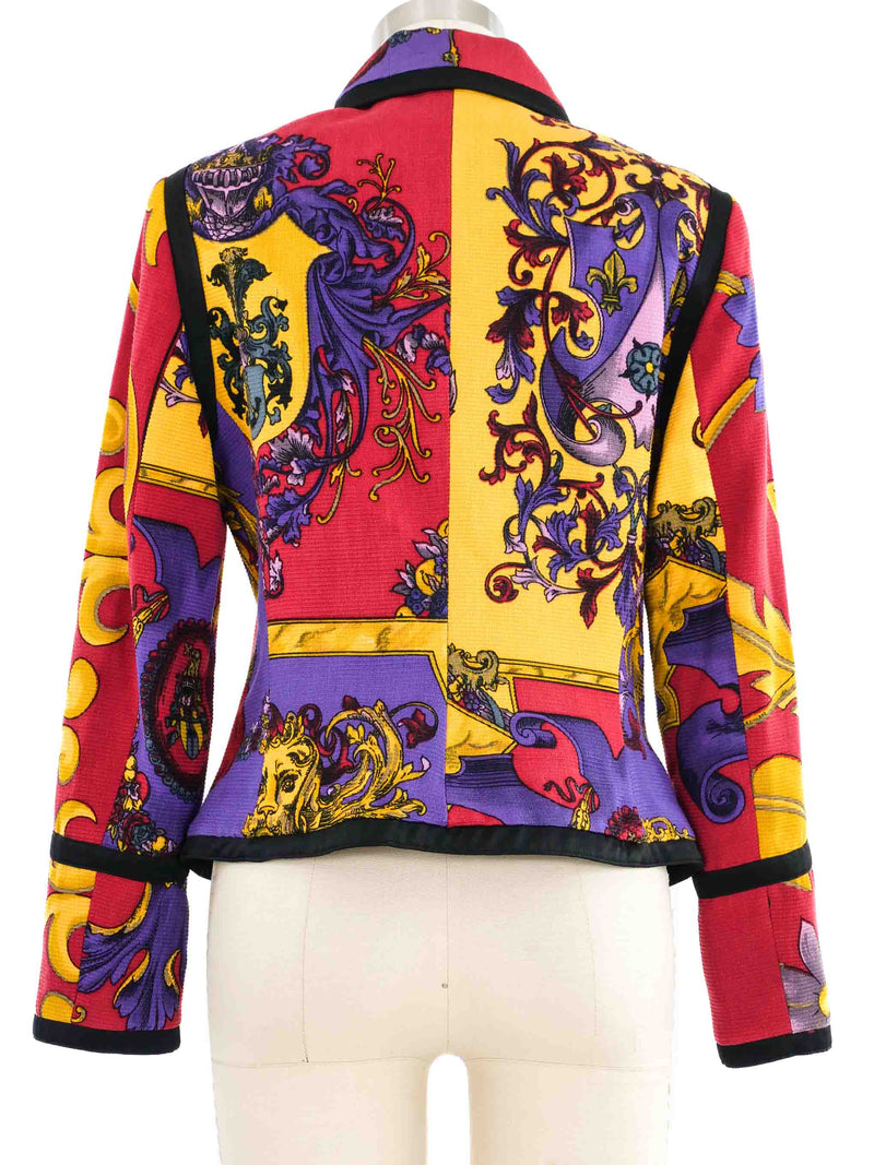 Versus Gianni Versace Red Baroque Print Jacket